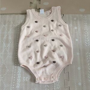 GAP pale pink Baby onsie with Polka Dots